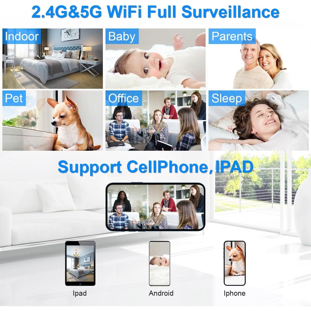 Reloj Cámara Oculta WiFi 4K FHD con Visión Nocturna