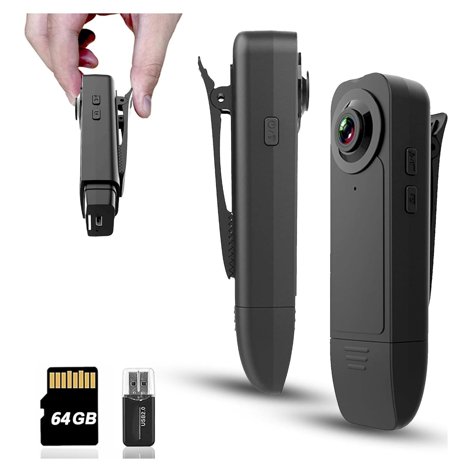 Mini Cámara Corporal KSADBOSSBO 1080P HD con Visión Nocturna