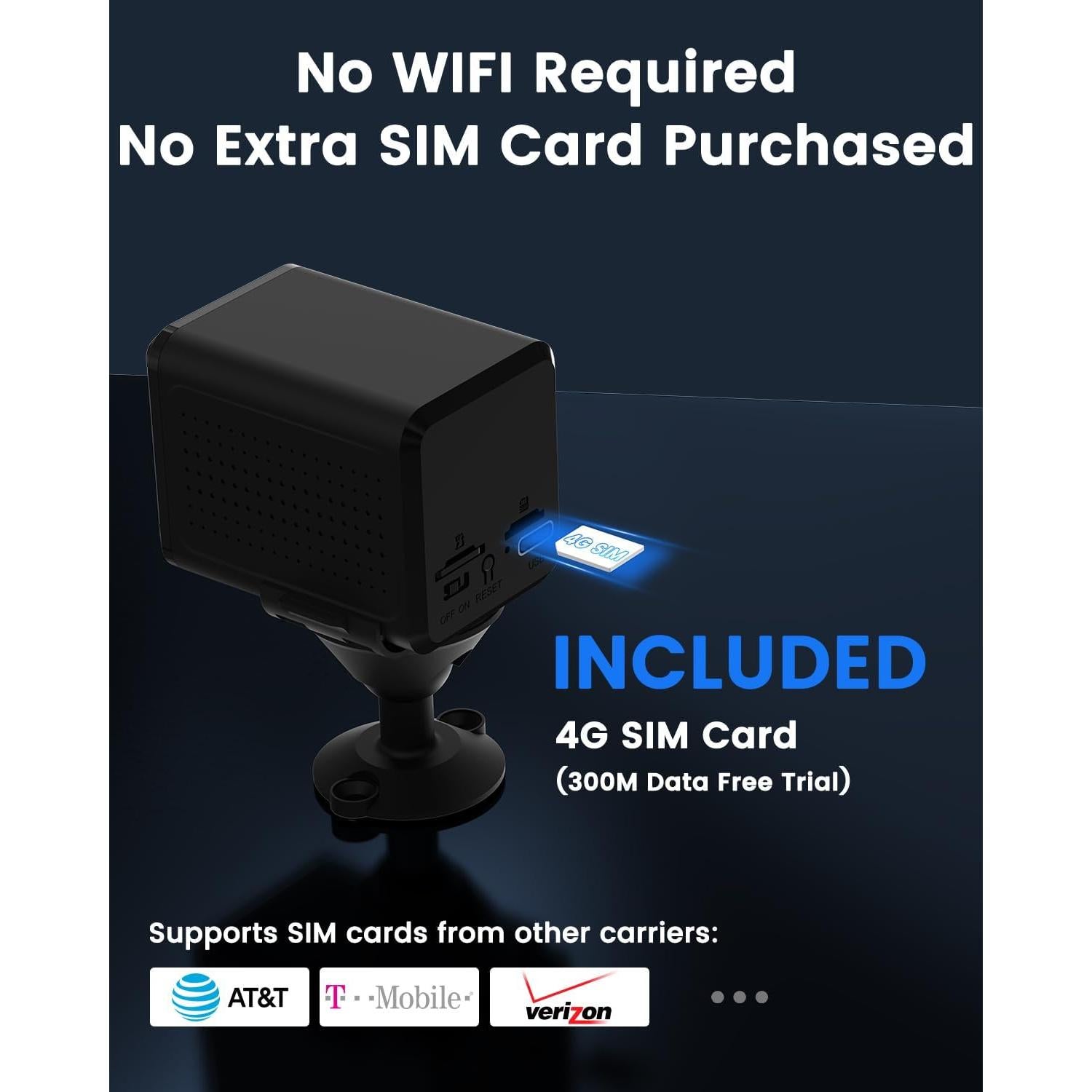 Cámara de Seguridad Bextgoo 4G LTE HD 5200mAh 160°