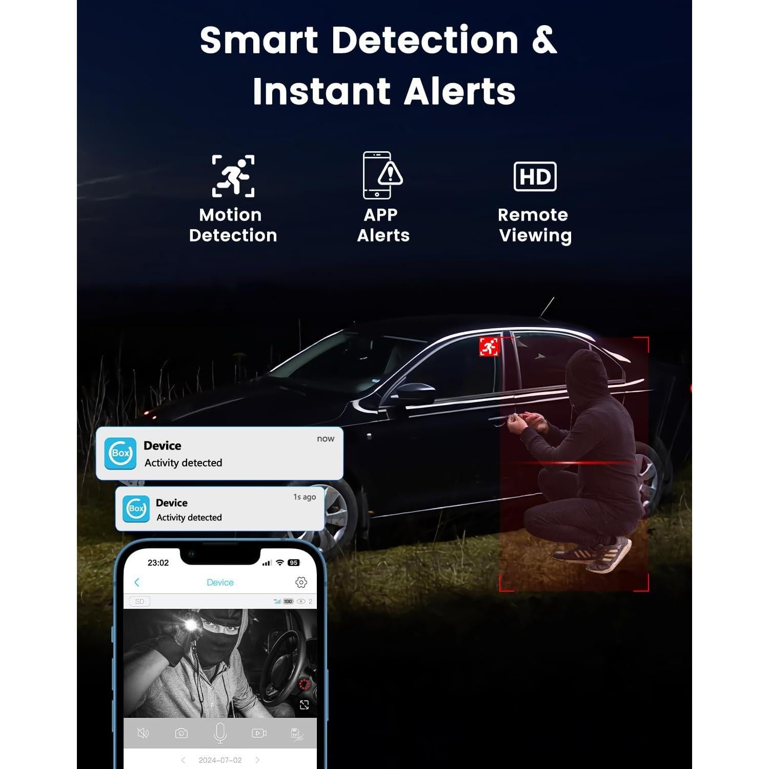 Cámara de Seguridad Bextgoo 4G LTE HD 5200mAh 160°