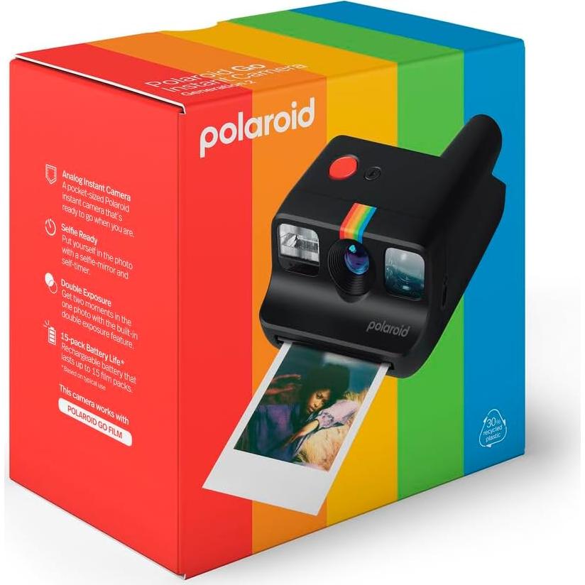 Cámara instantánea Polaroid Go Gen 2 Negra + Película Doble