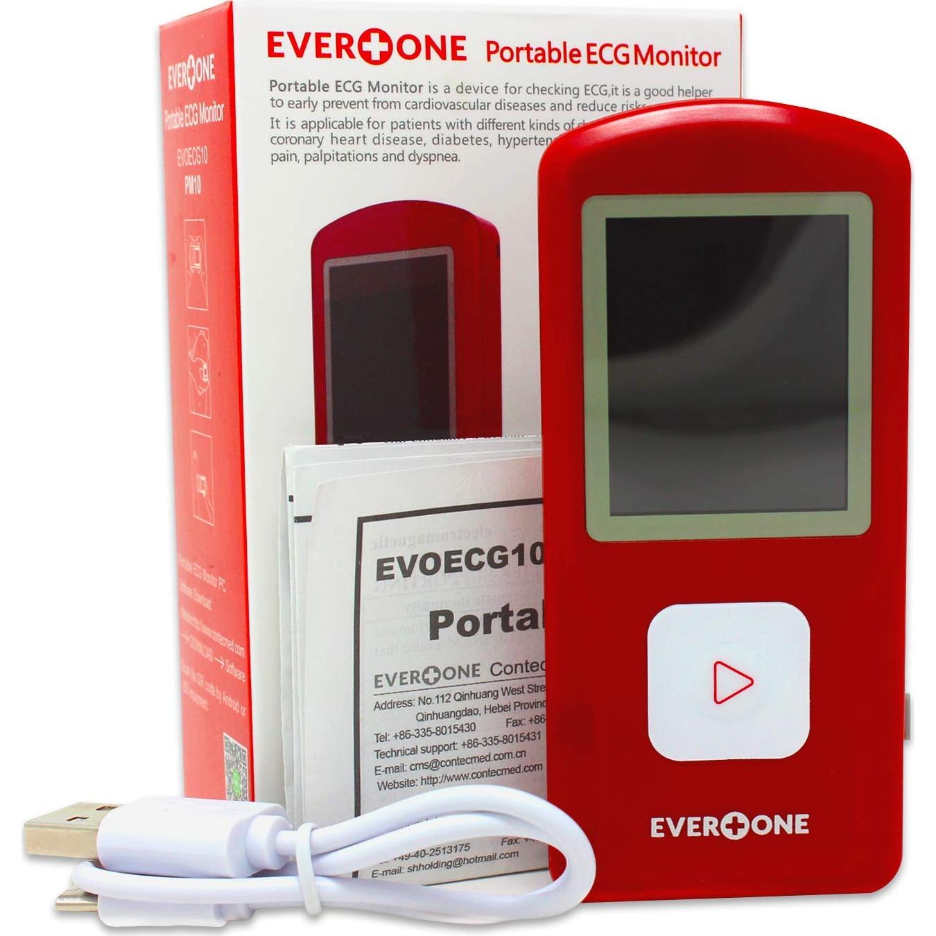 Monitor ECG/EKG Bluetooth EverOne EVOPM10, App iOS/Android