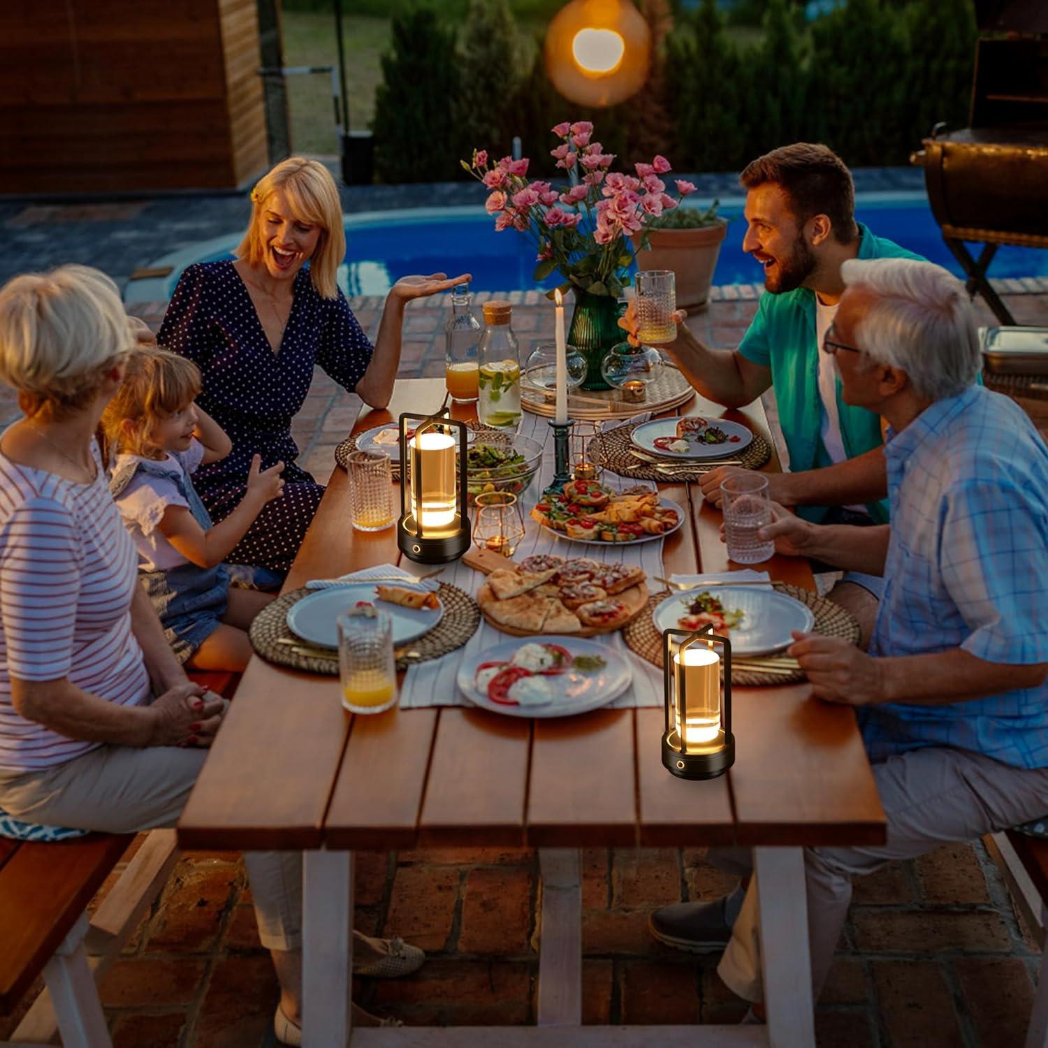 Lámpara de Mesa LED Recargable Anxingtools 23.8cm Negra