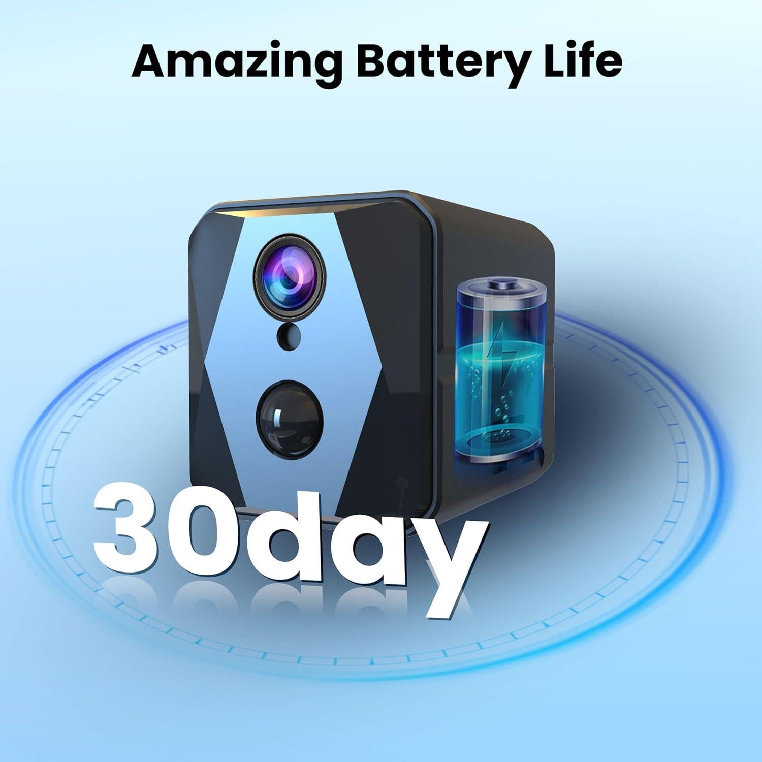 Cámara de Seguridad Inalámbrica 2K Vebiliki con Tarjeta SD 64GB