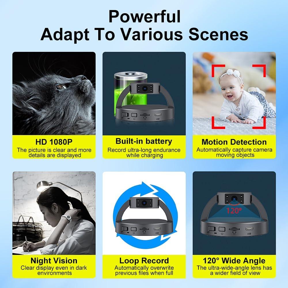 Cámara de Video Full HD 1080P OVEHEL 64GB con Visión Nocturna