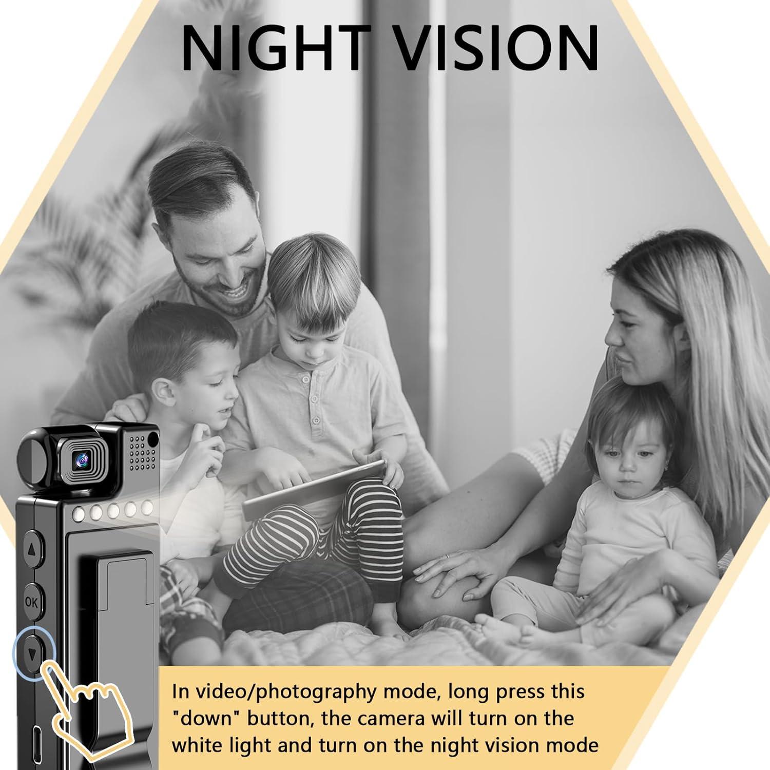 Cámara Corporal Mini HRHIKG 1080P HD con Visión Nocturna