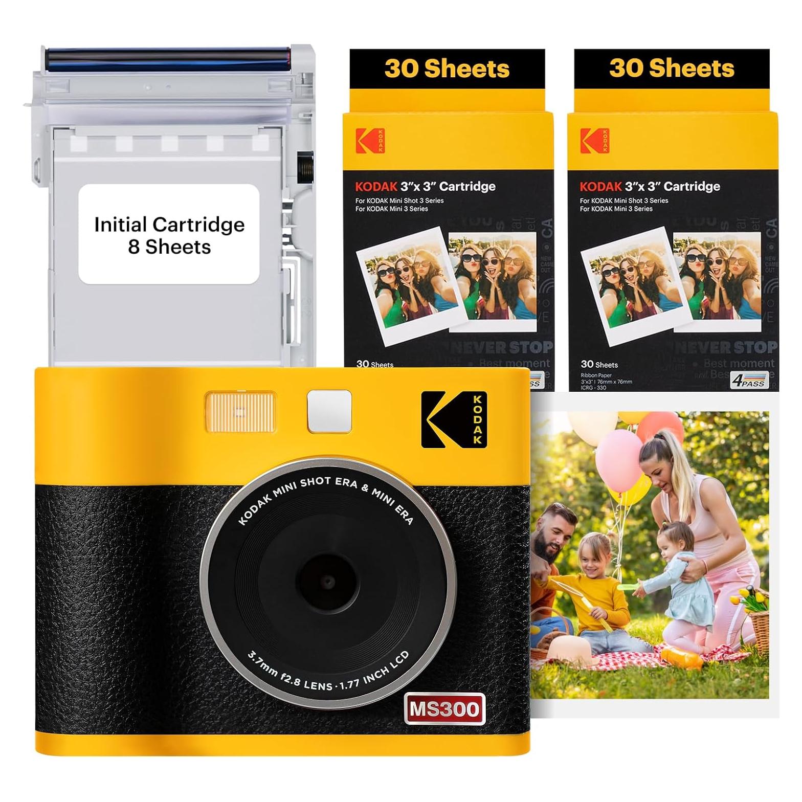 KODAK Mini Shot 3 ERA Cámara Instantánea + Impresora Amarillo