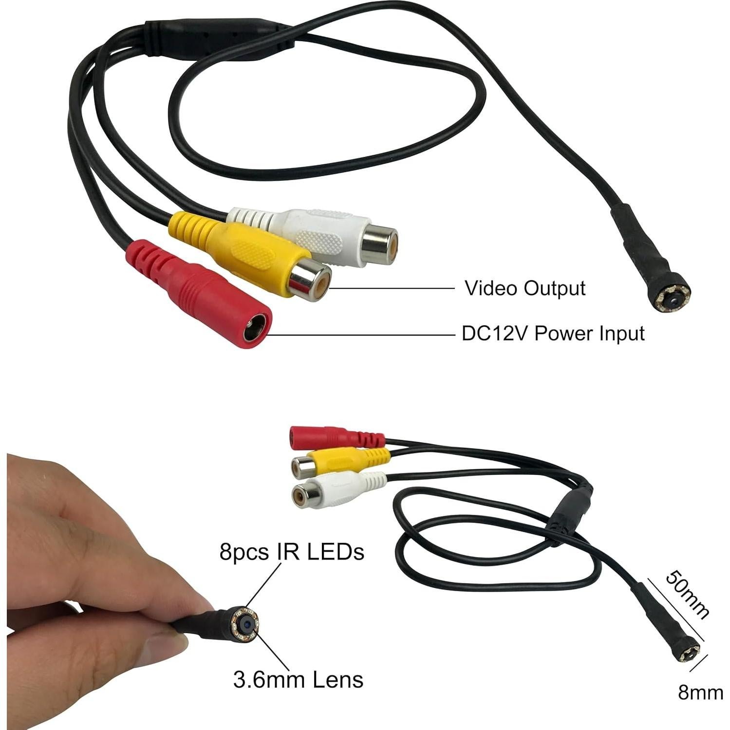 Cámara de Seguridad Mini Vanxse HD 1000TVL 3.6mm IR