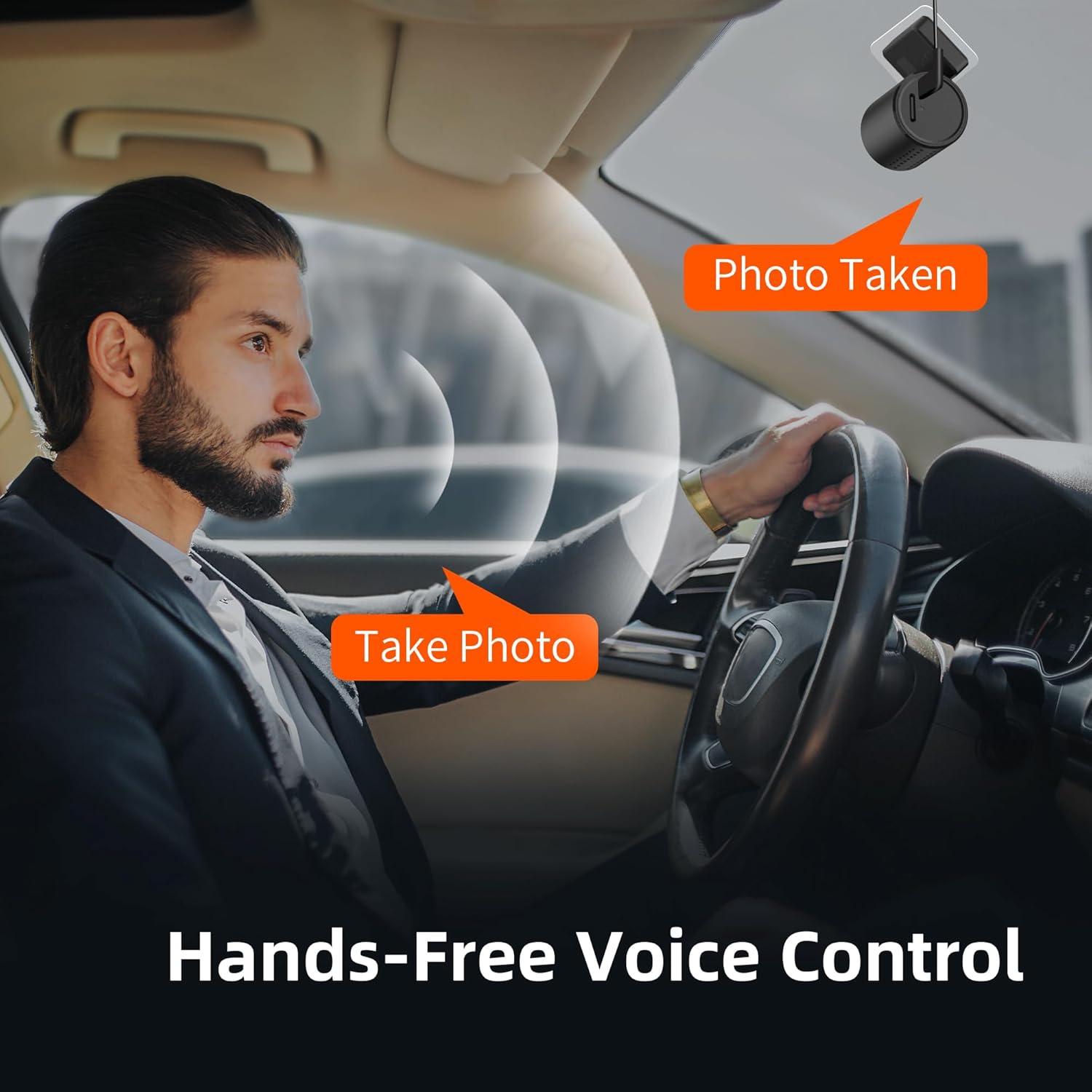 Cámara Dash KAWA MINI 3 1296P QHD Control por Voz - Negro