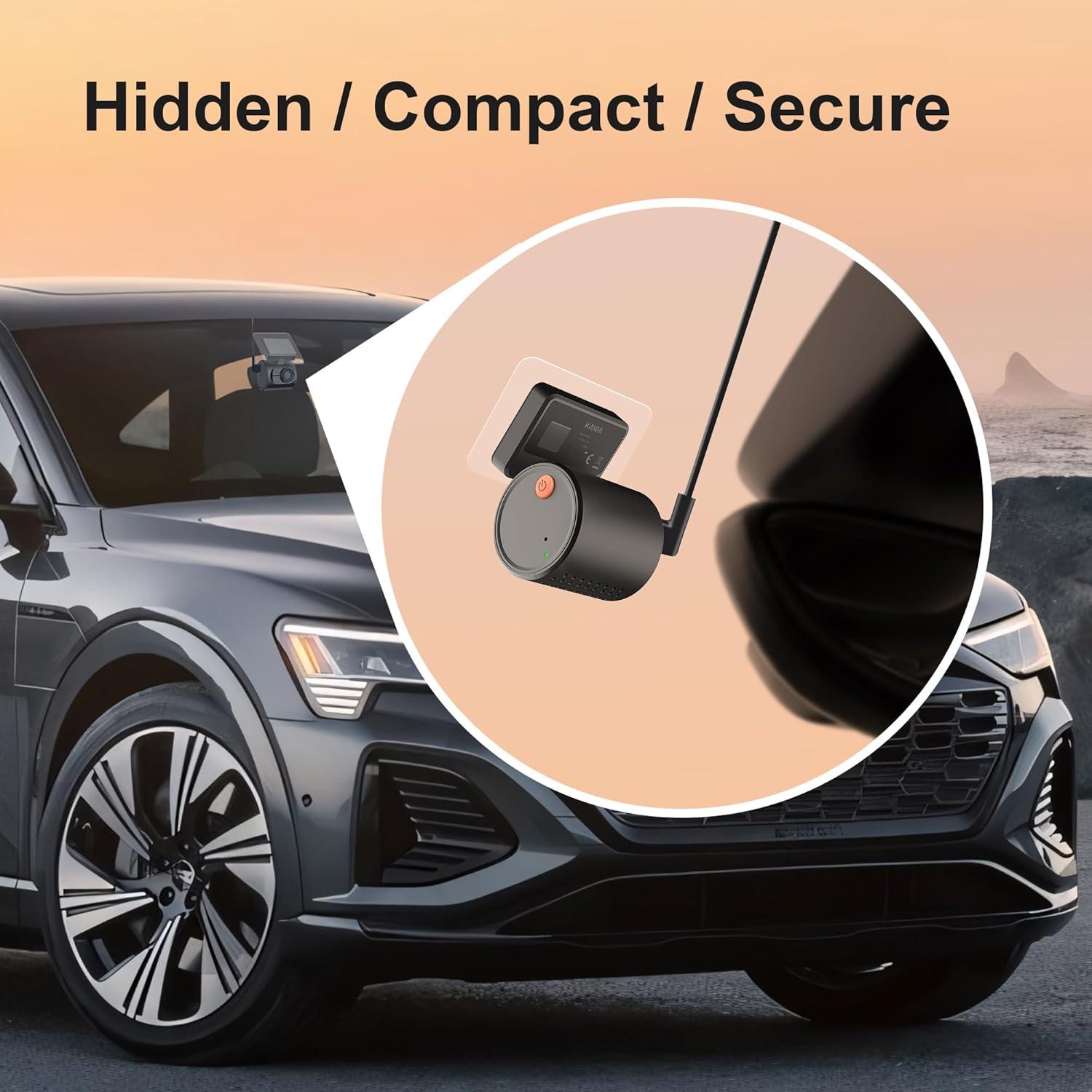 Cámara Dash KAWA MINI 3 1296P QHD Control por Voz - Negro