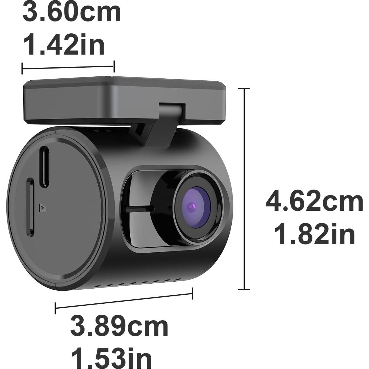 Cámara Dash KAWA MINI 3 1296P QHD Control por Voz - Negro