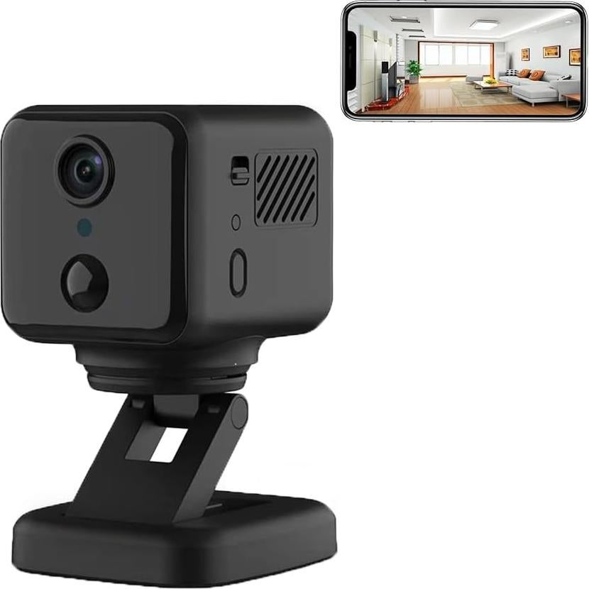 Mini Cámara WiFi 2K HD PANNOVO Rotación 360° Inalámbrica