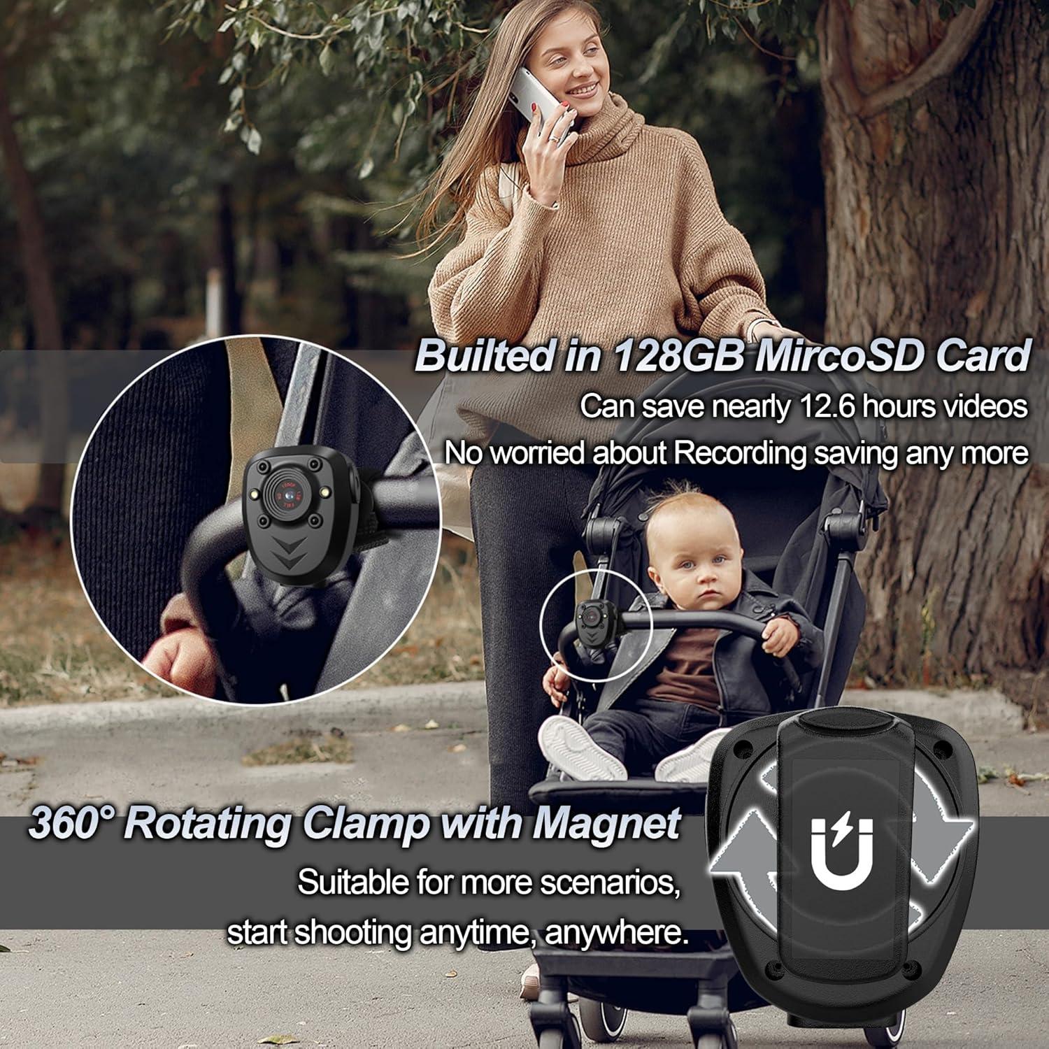 Cámara Corporal 850-FA Ksadbossbo HD 1080P 128GB con IR