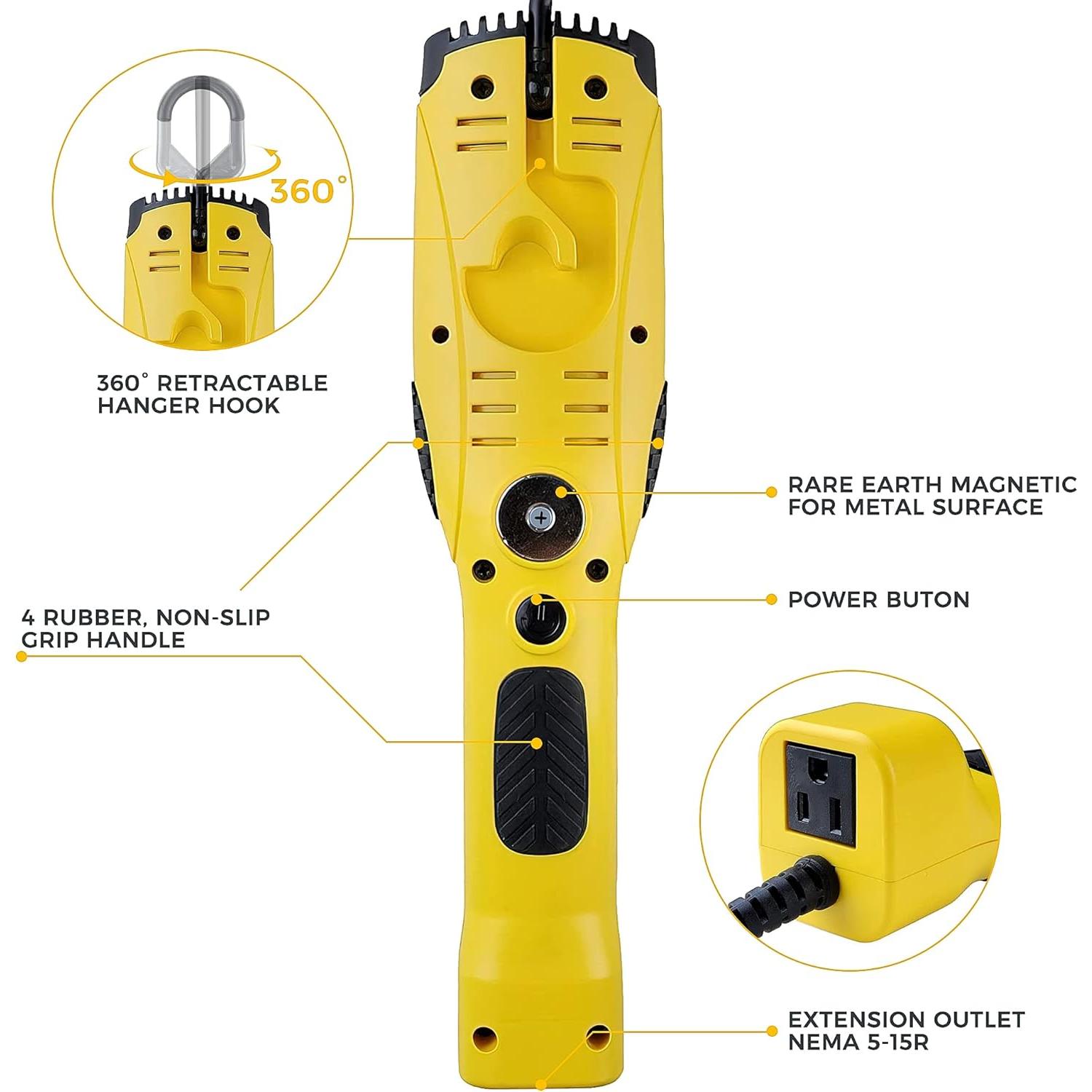 Luz de trabajo LED Aceland 1600 lúmenes 182 cm portátil