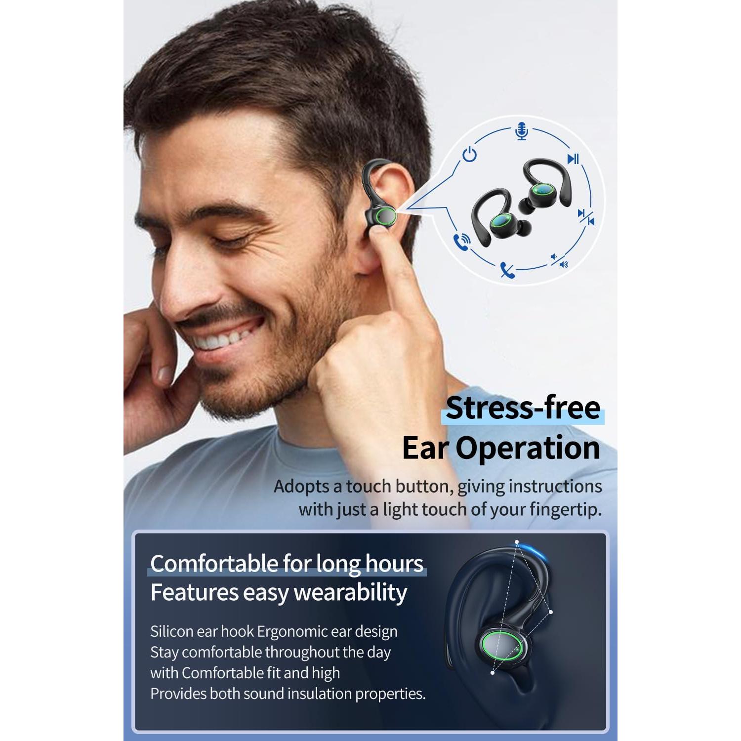 Auriculares Inalámbricos GJB Q32 Bluetooth 5.3 60H IPX6