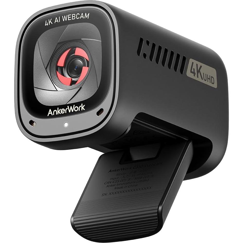 Webcam 4K Anker C310 con Micrófono y Altavoz USB