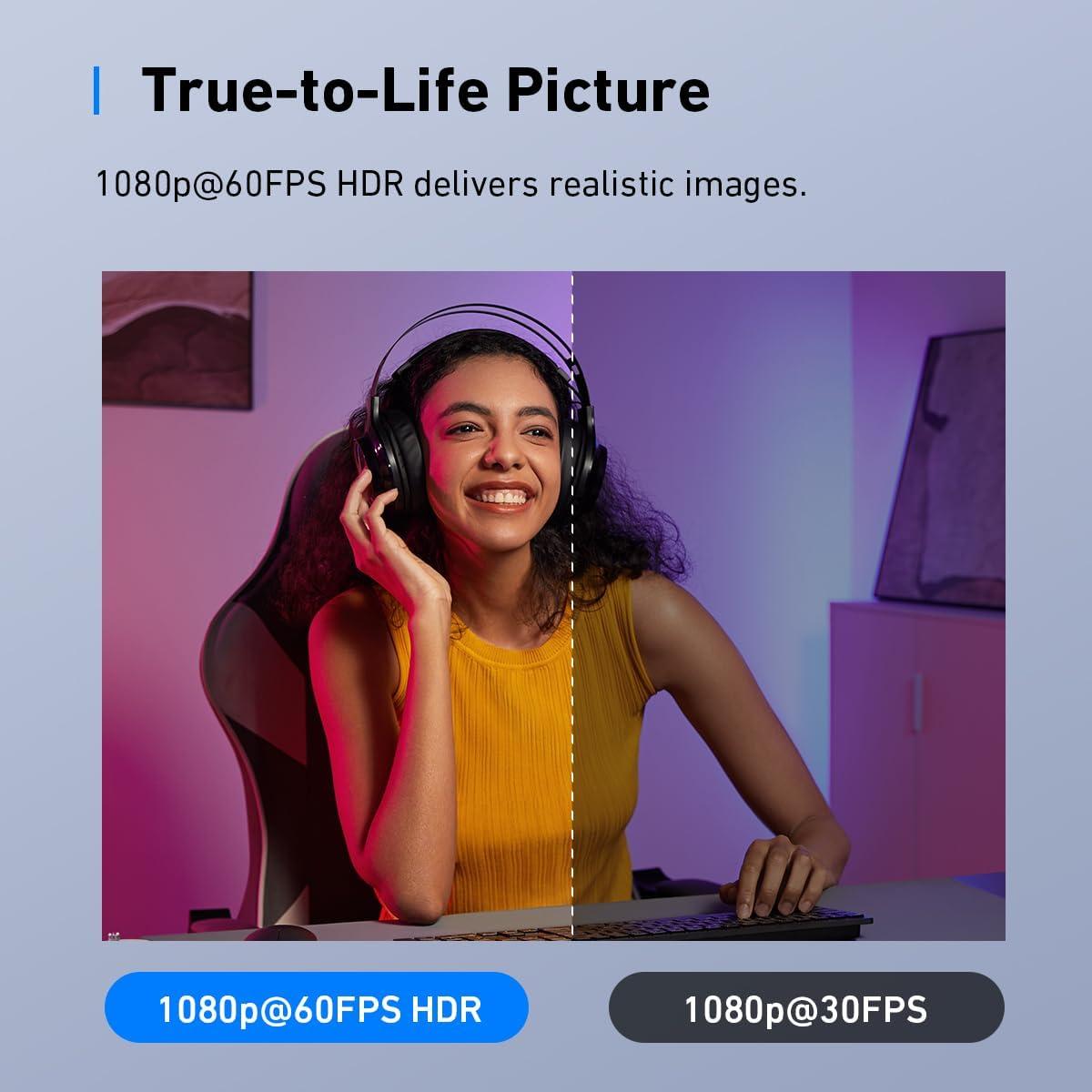 Webcam AnkerWork C310 4K 12MP AI Micrófono 360°