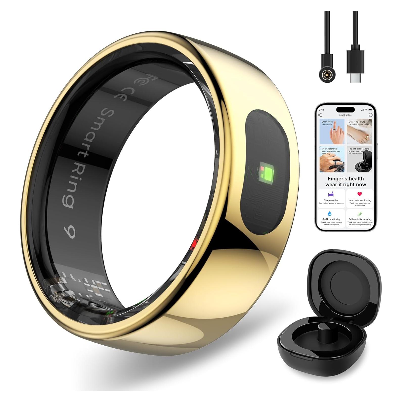 Anillo Inteligente Hugrow R08 Dorado Control Gestos IP68