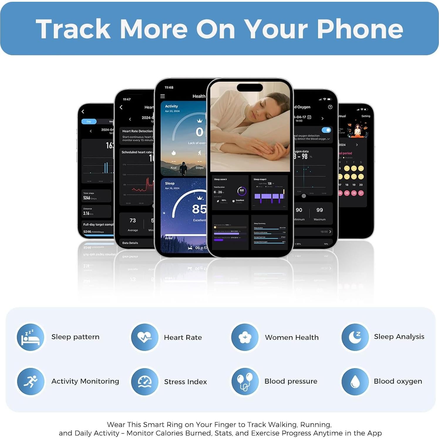 Anillo Inteligente Hugrow R08 Dorado Control Gestos IP68