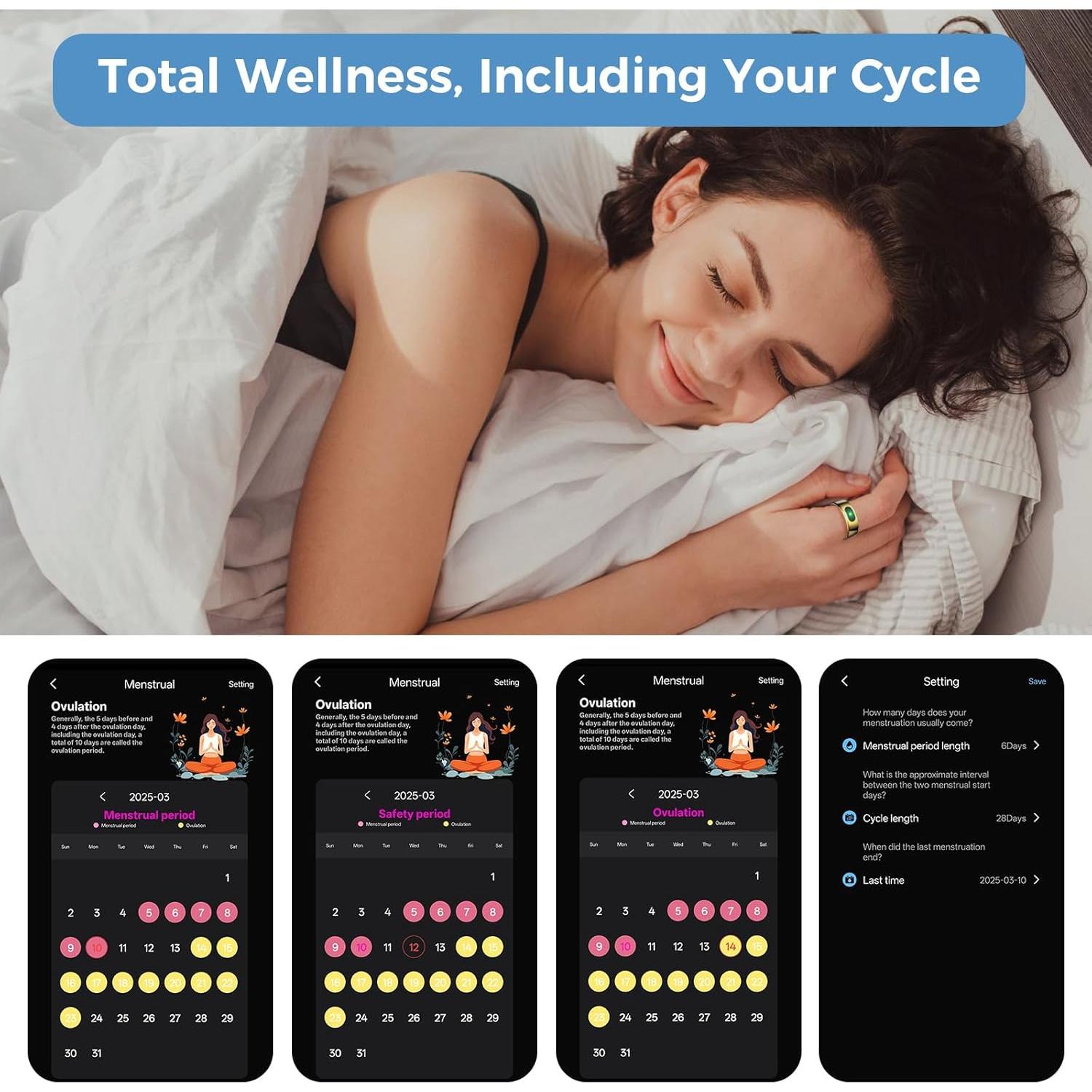 Anillo Inteligente Hugrow R08 Dorado Control Gestos IP68