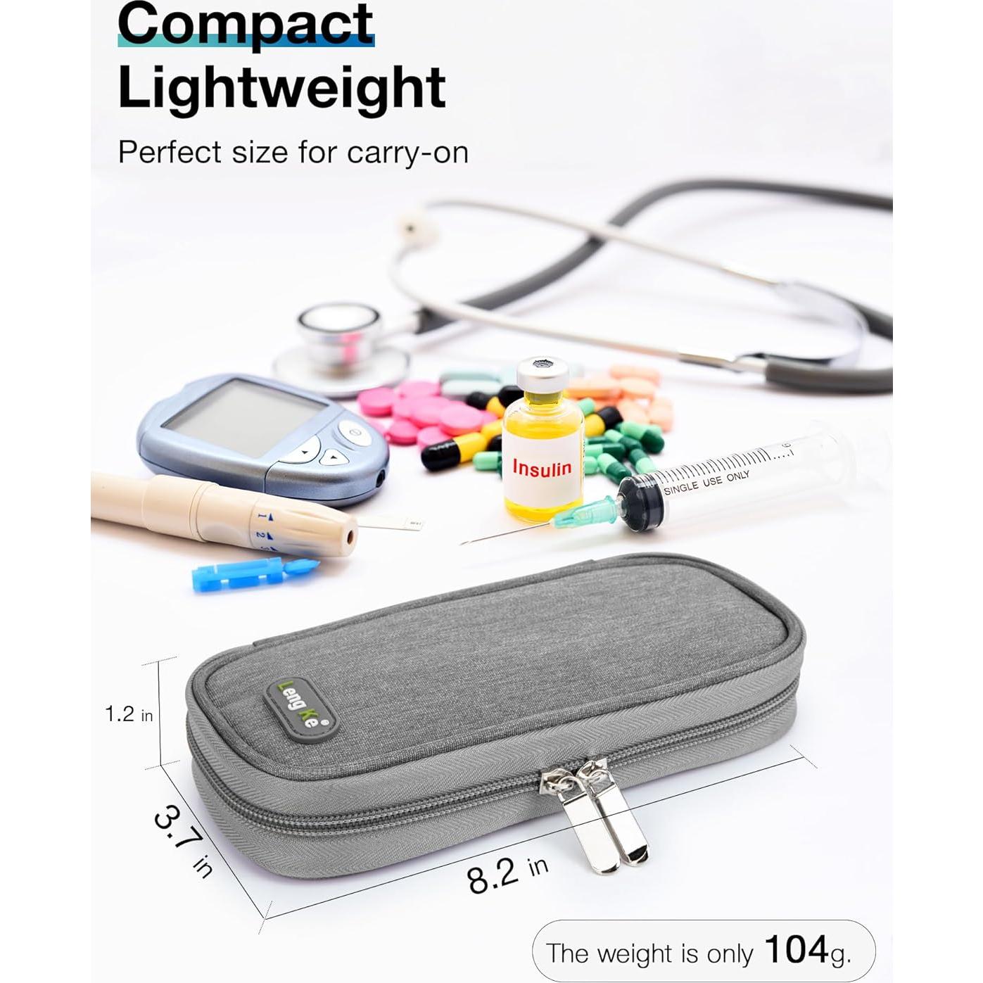 Bolsa Aislada para Insulina Leng Ke - Diabética Gris