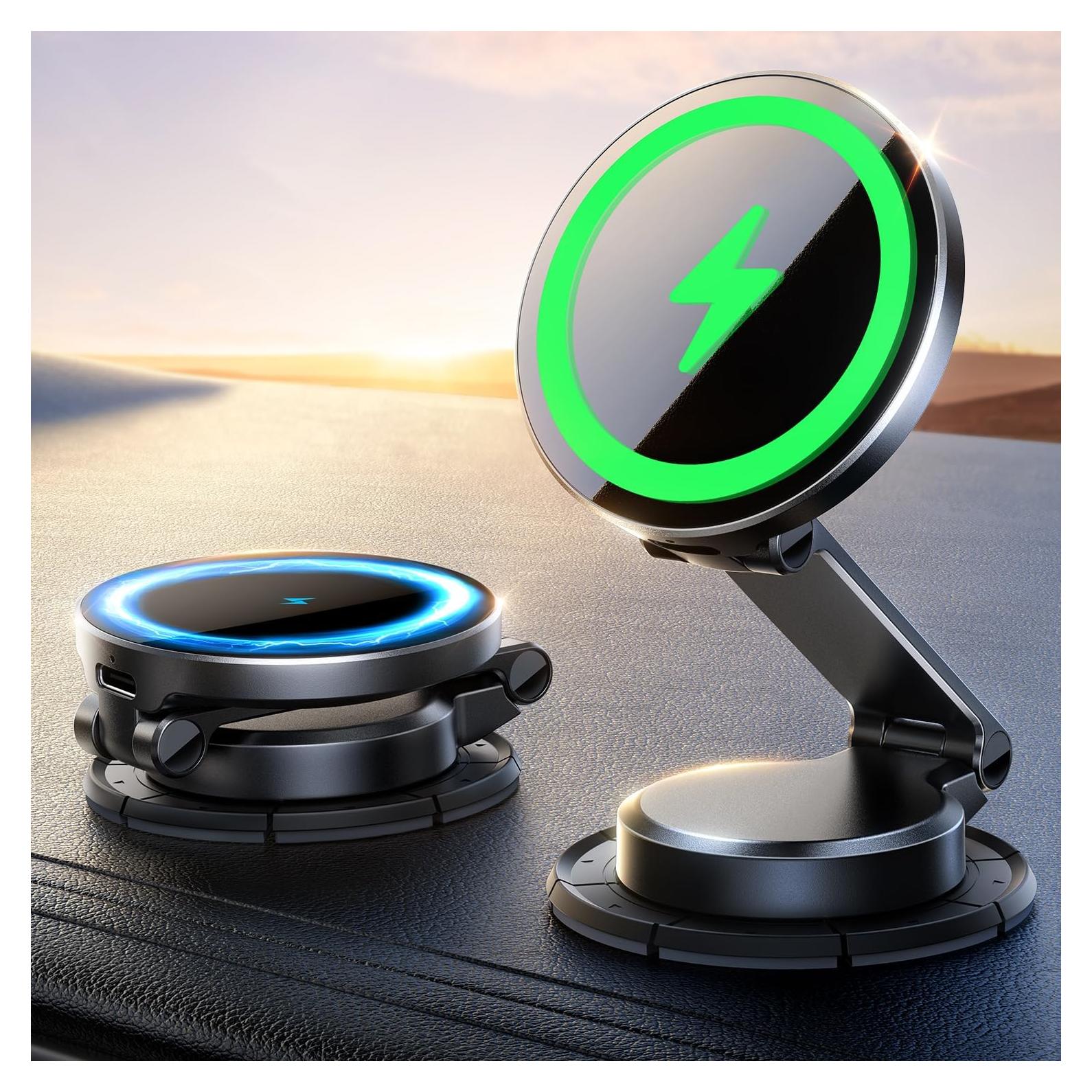 Cargador Soporte Auto MagSafe Joyroom 15W Metal Negro