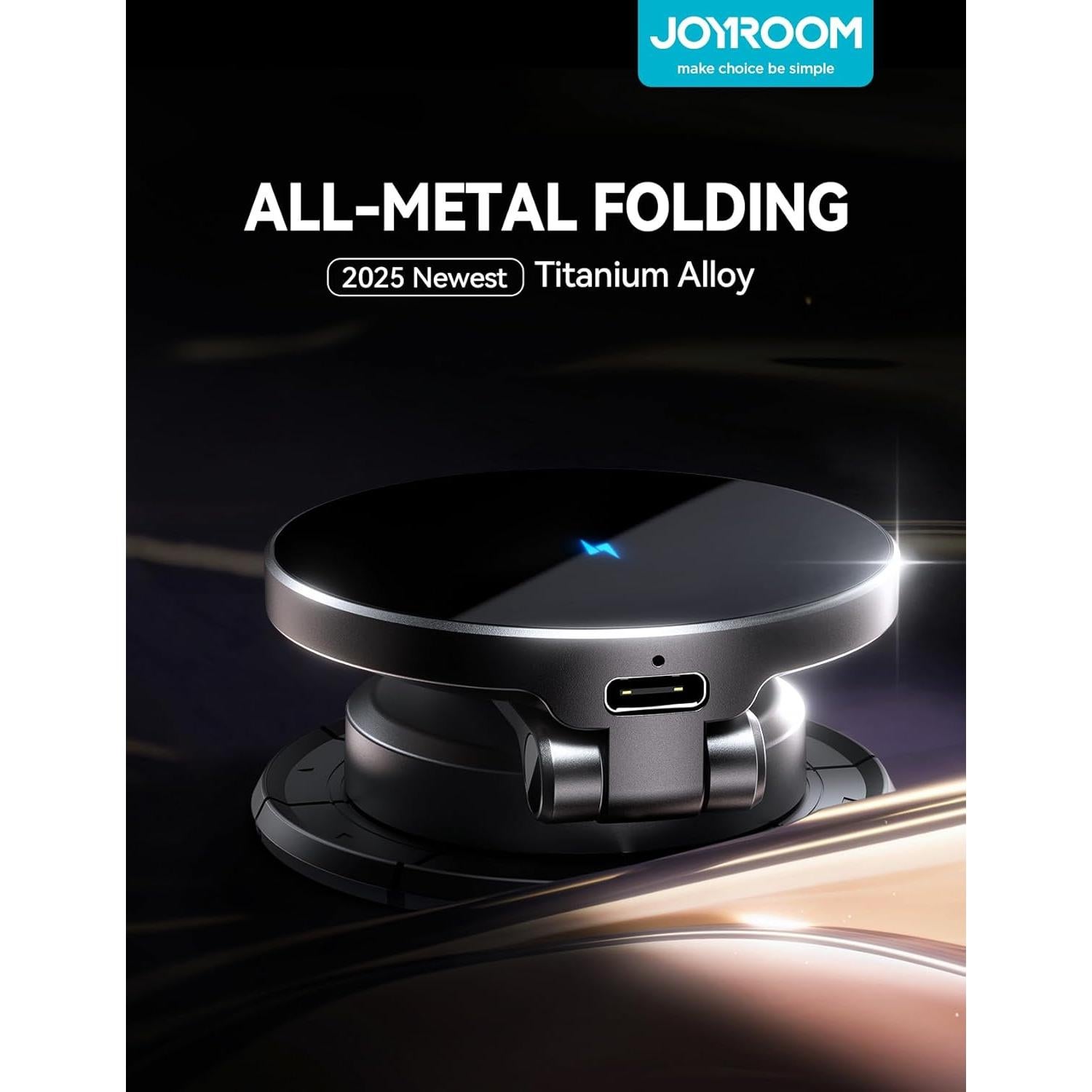 Cargador Soporte Auto MagSafe Joyroom 15W Metal Negro