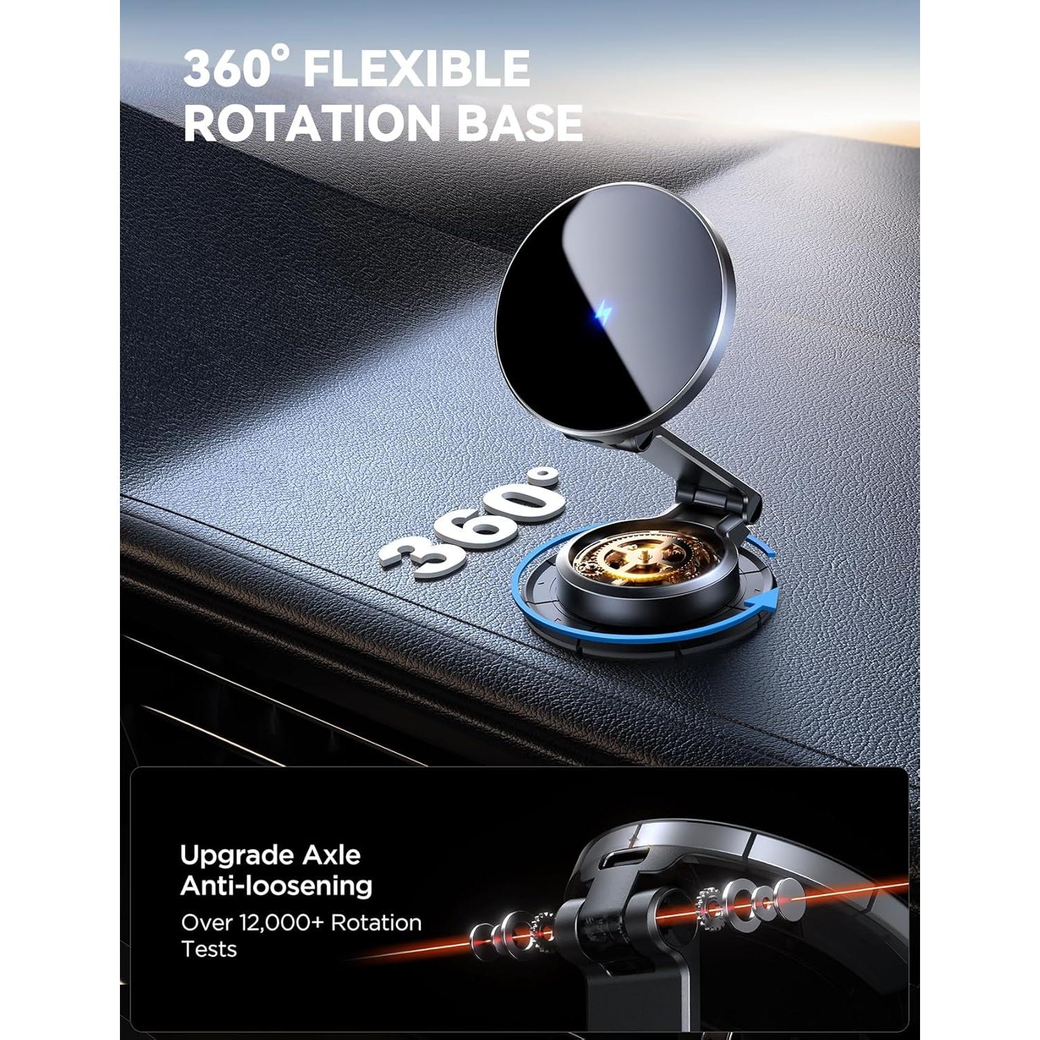 Cargador Soporte Auto MagSafe Joyroom 15W Metal Negro