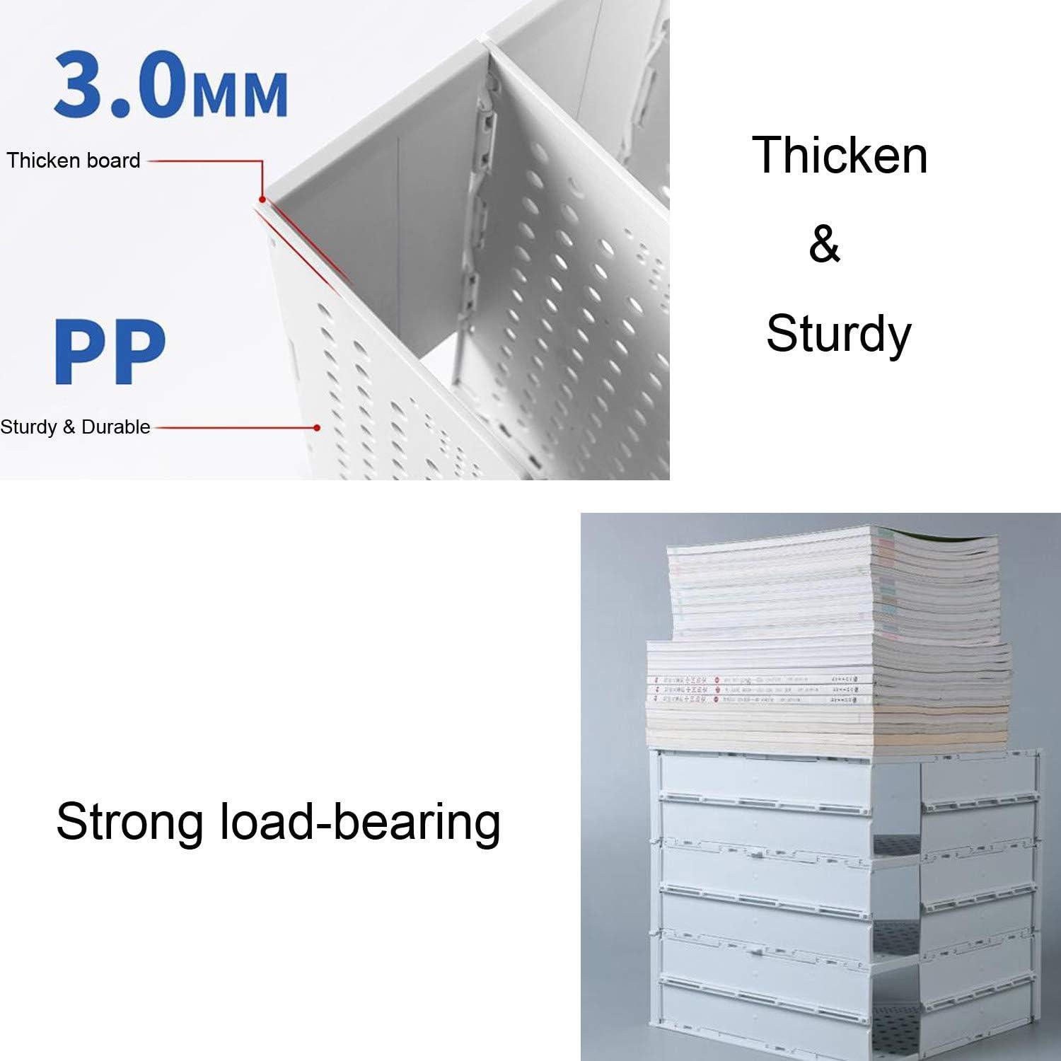 Soporte de Revistas Lemical 4 Compartimentos Plegable Gris