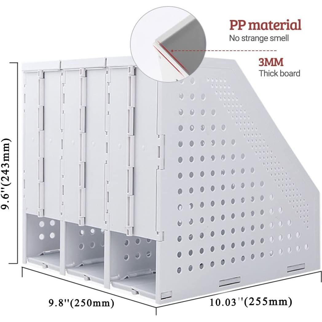 Soporte Plegable para Revistas Marte Vanci 3 Compartimentos