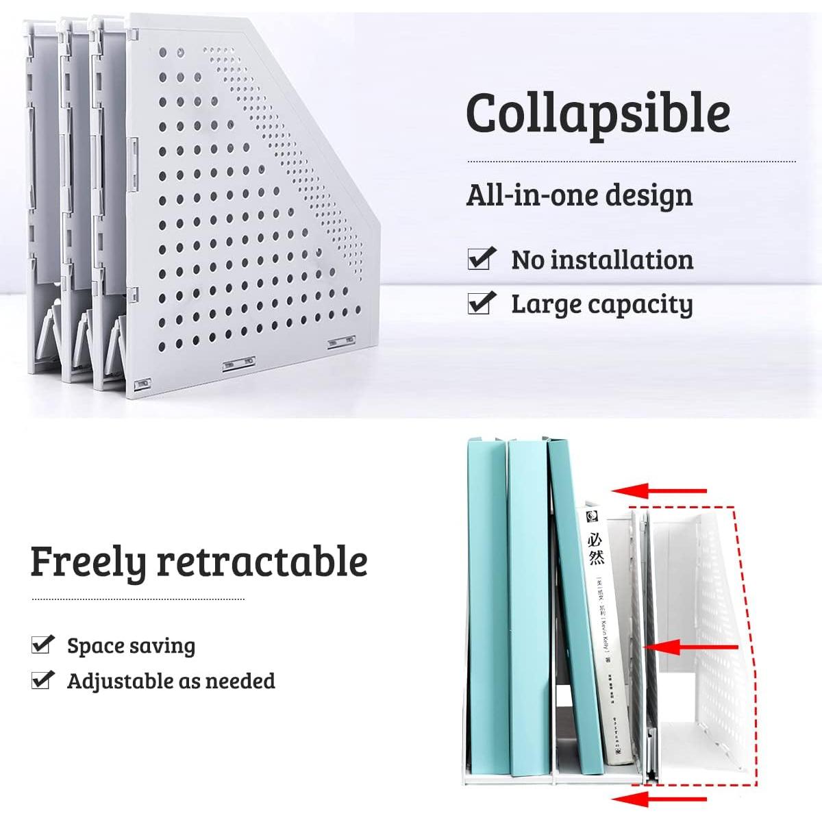 Soporte Plegable para Revistas Marte Vanci 3 Compartimentos