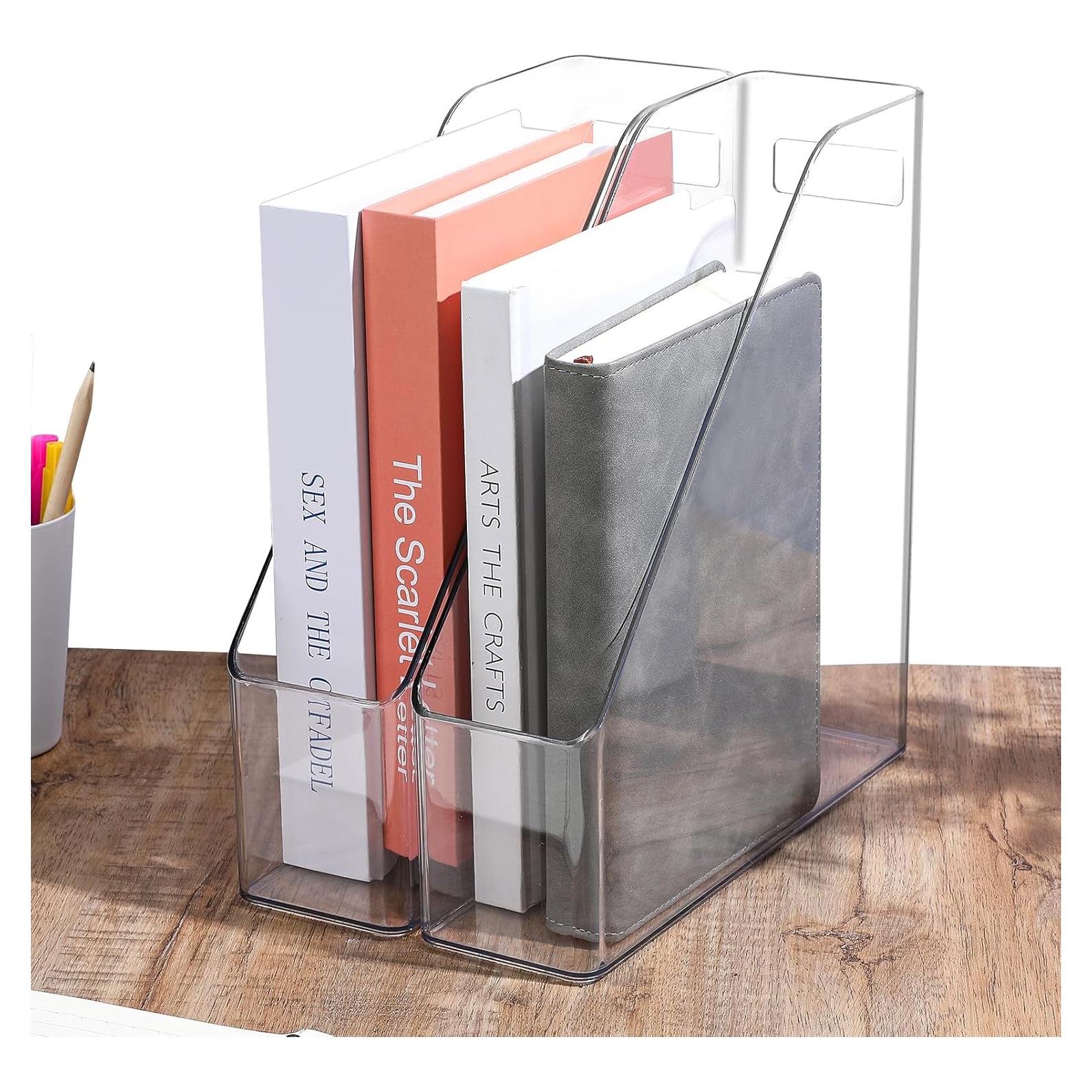 Soporte de Revistas MAQUITA, Acrílico Transparente, 2 Unidades