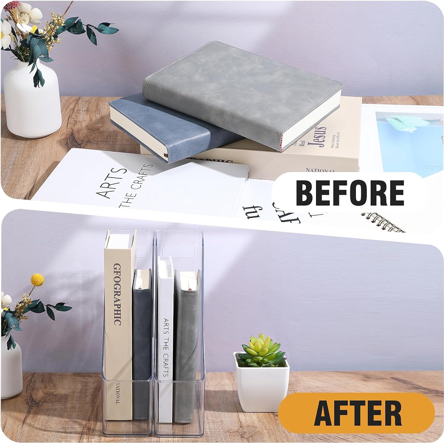 Soporte de Revistas MAQUITA, Acrílico Transparente, 2 Unidades