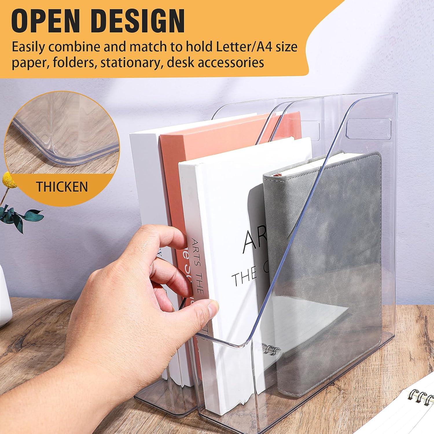 Soporte de Revistas MAQUITA, Acrílico Transparente, 2 Unidades