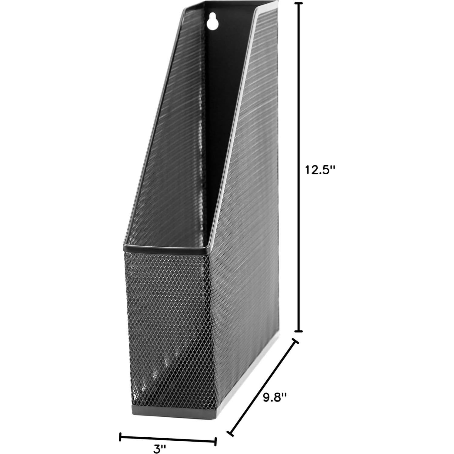 Soporte para Revistas U Brands de Acero Malla Negro 31,75x24,89cm
