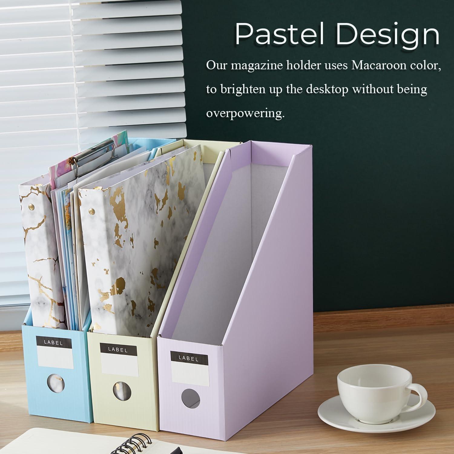 Soporte de Revistas Y YOMA 6 Paquete Cartón Plegable