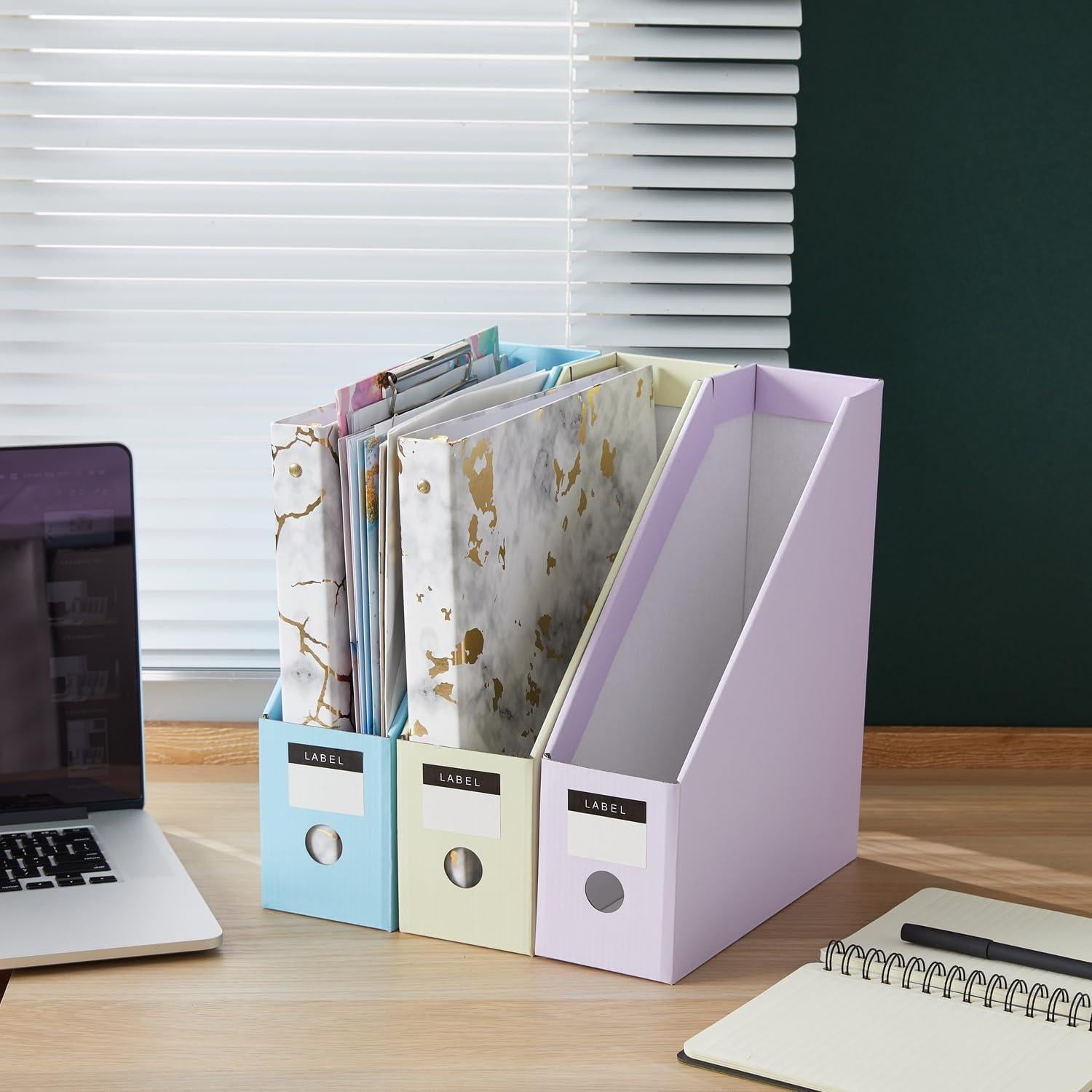 Soporte de Revistas Y YOMA 6 Paquete Cartón Plegable