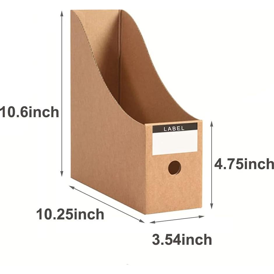 Organizador de Archivos Plegable Fiyerna 15 Piezas Cartón Marrón