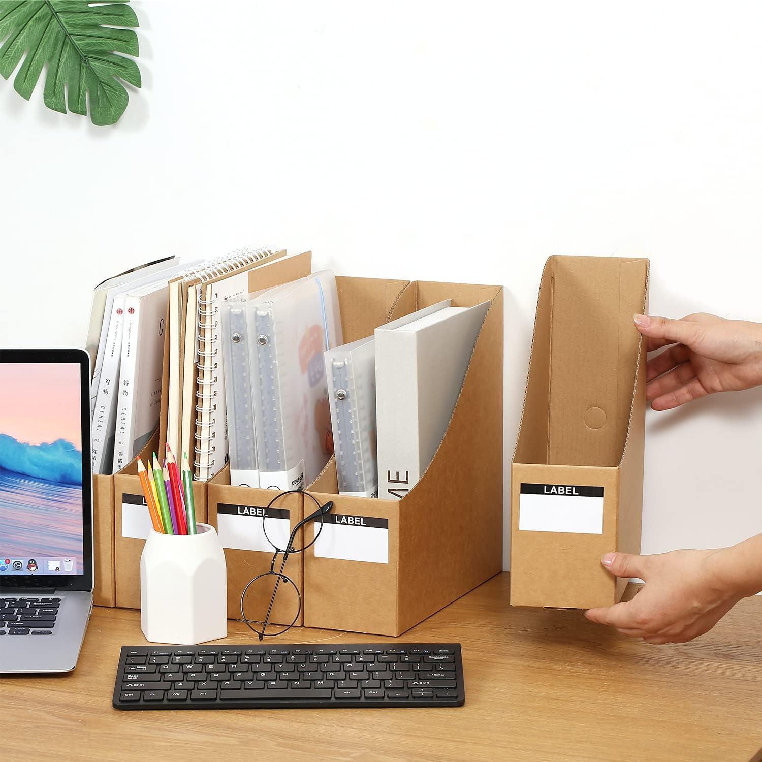 Organizador de Archivos Plegable Fiyerna 15 Piezas Cartón Marrón