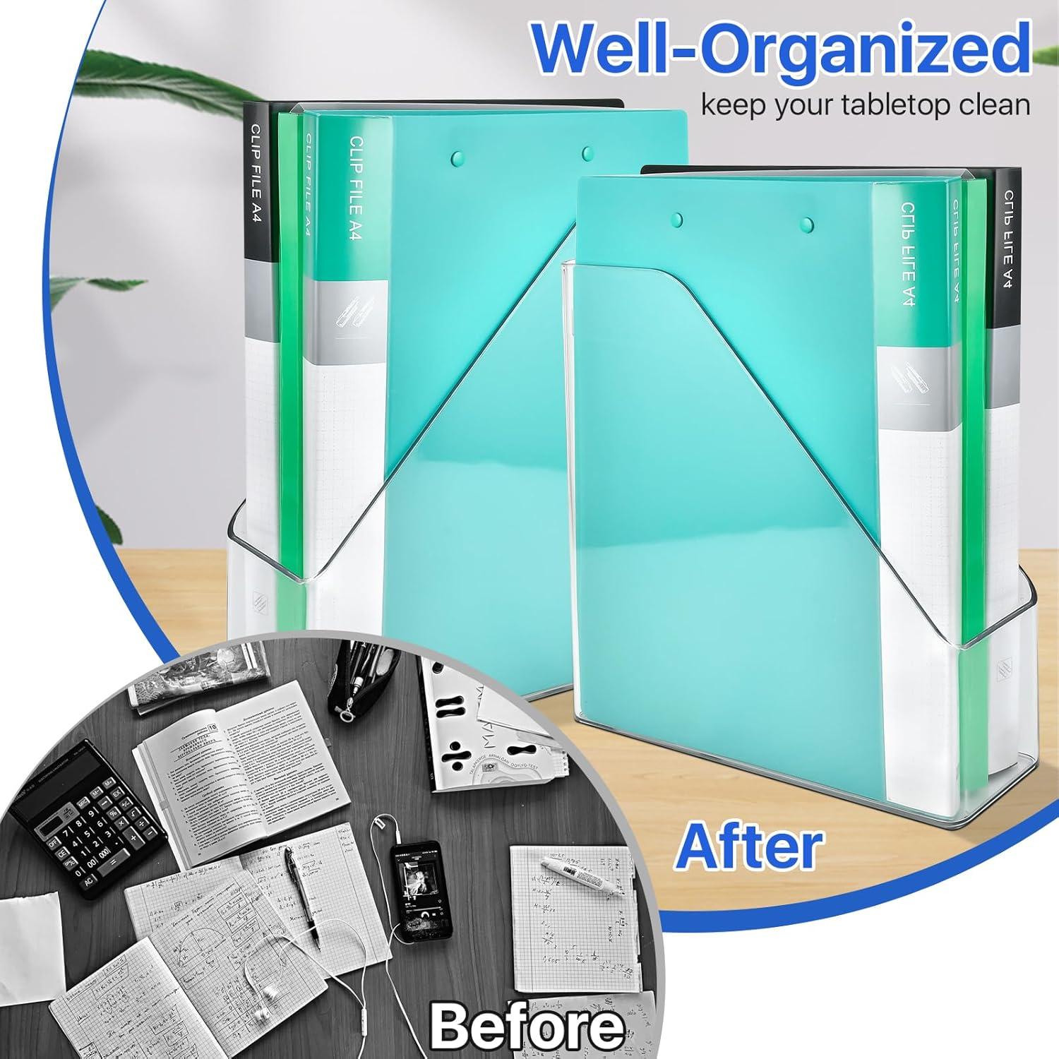 Paquete de 2 Soportes de Revistas Acrílico Akamino 26.9x24.9cm