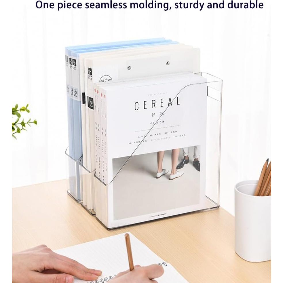Soporte de Revistas Acrílico ESHINEDE 2 PCS Transparente 26.9x24.9x8.1 cm