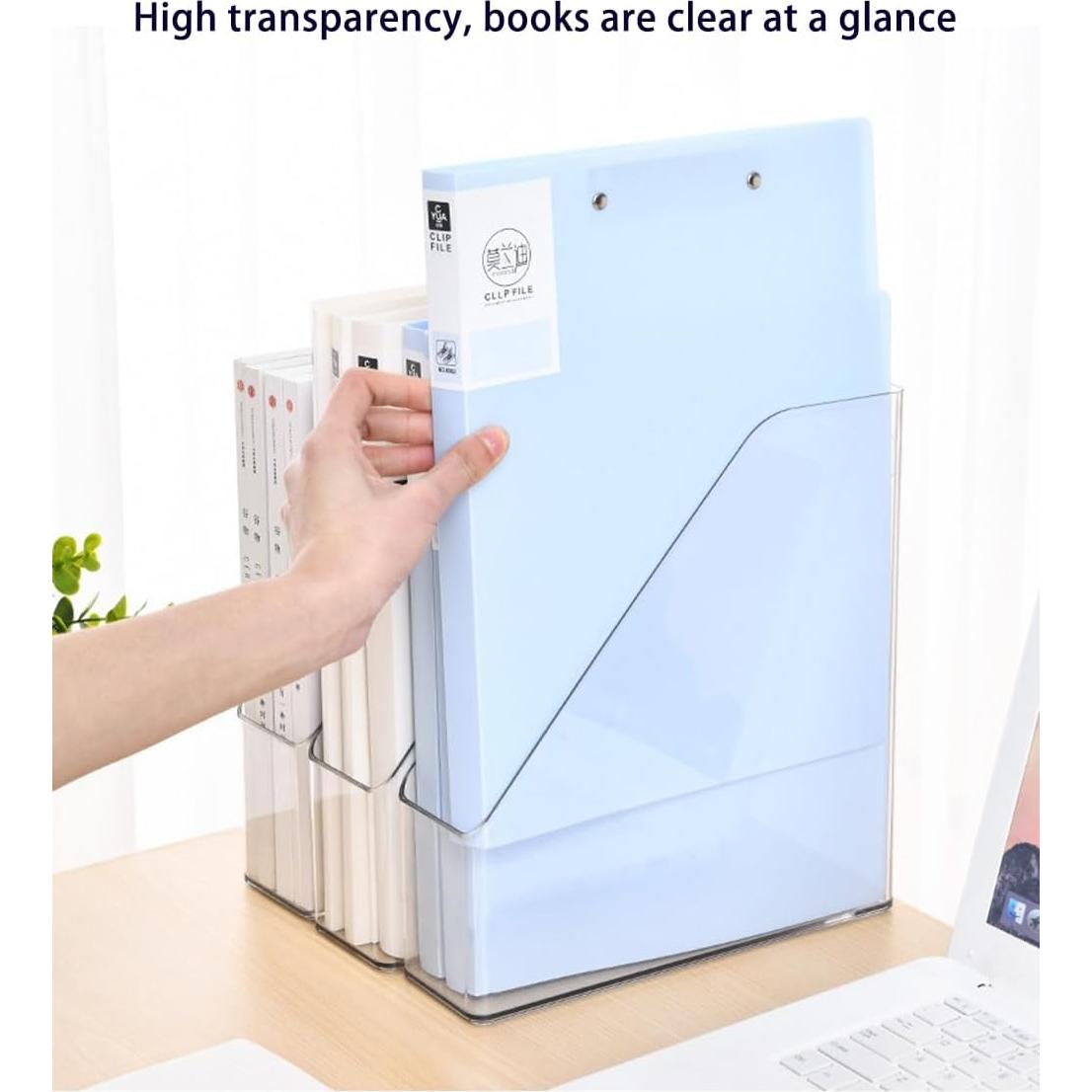Soporte de Revistas Acrílico ESHINEDE 2 PCS Transparente 26.9x24.9x8.1 cm