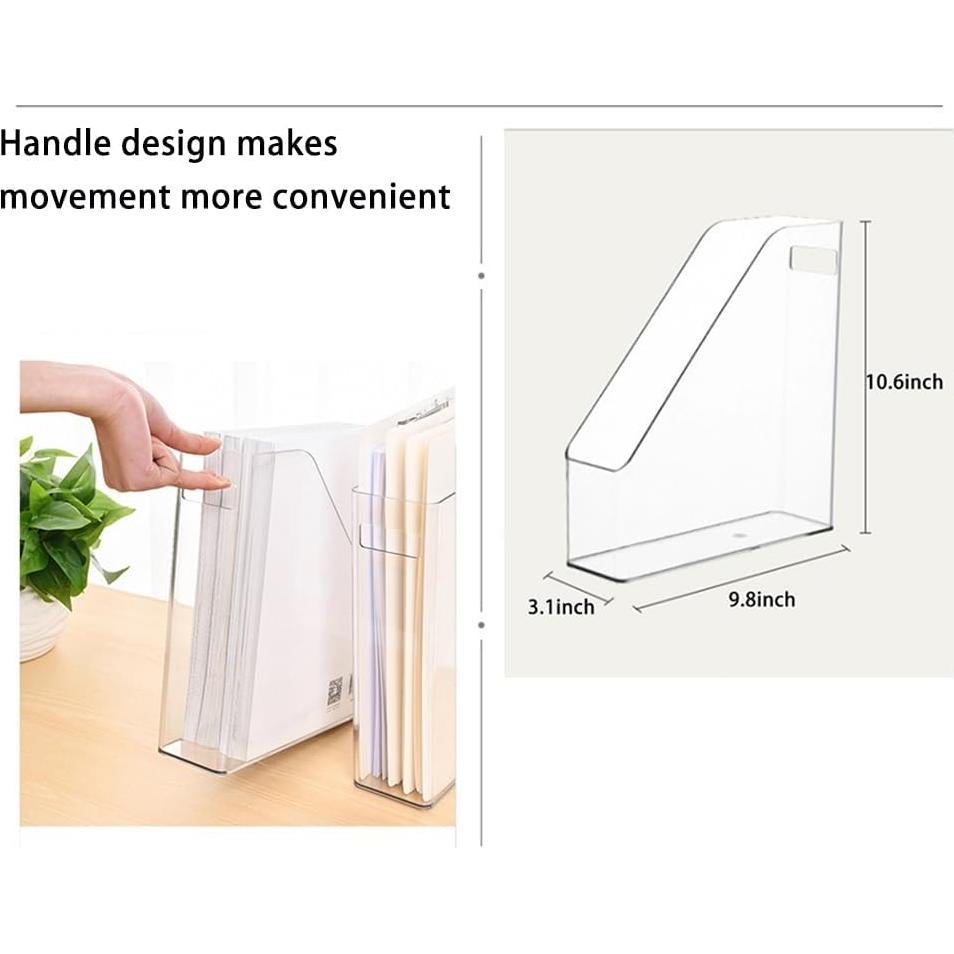 Soporte de Revistas Acrílico ESHINEDE 2 PCS Transparente 26.9x24.9x8.1 cm