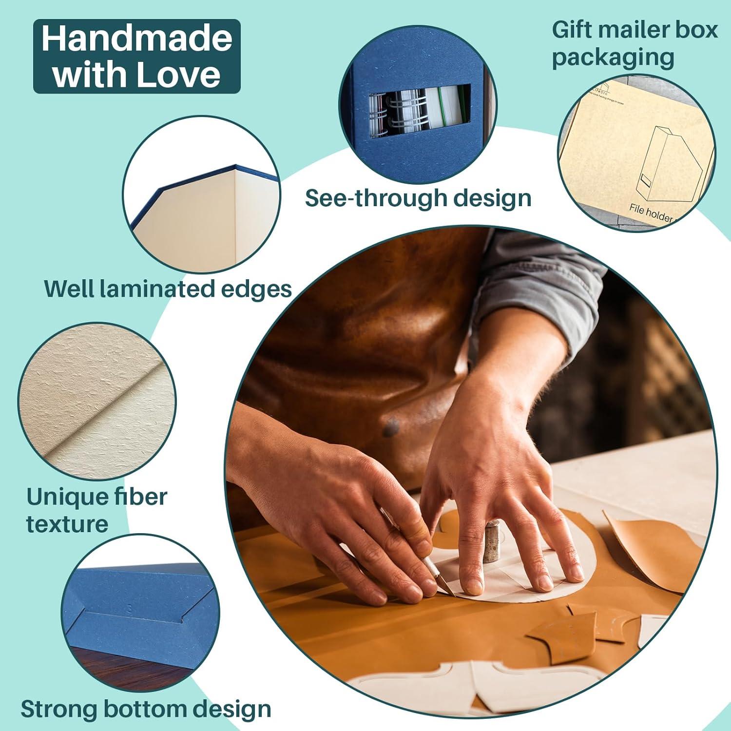 Soporte de Revistas LifeSto Cartón Azul Clásico Paquete 6