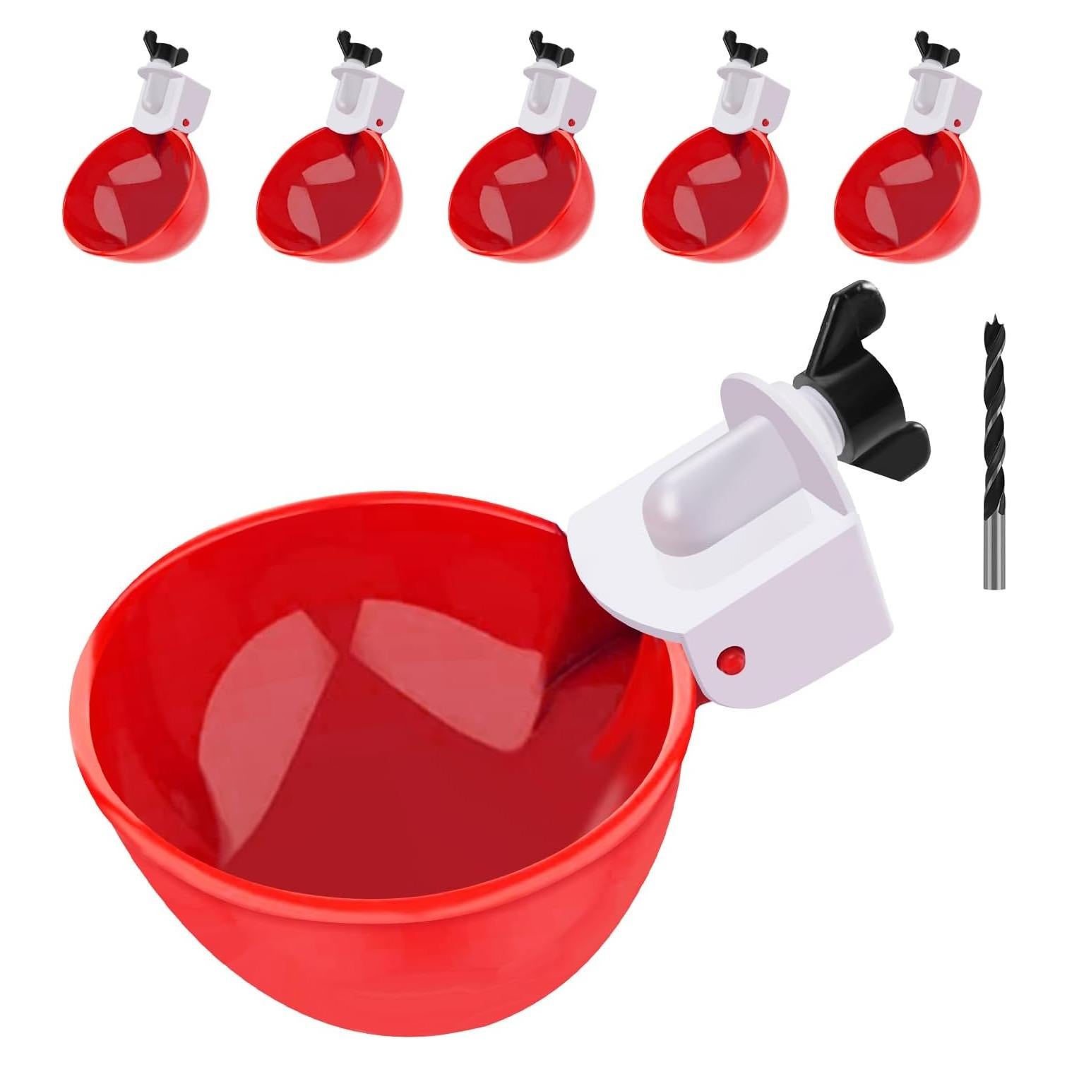 Tazas de Agua Automáticas EOKOICA para Pollos 6 Piezas