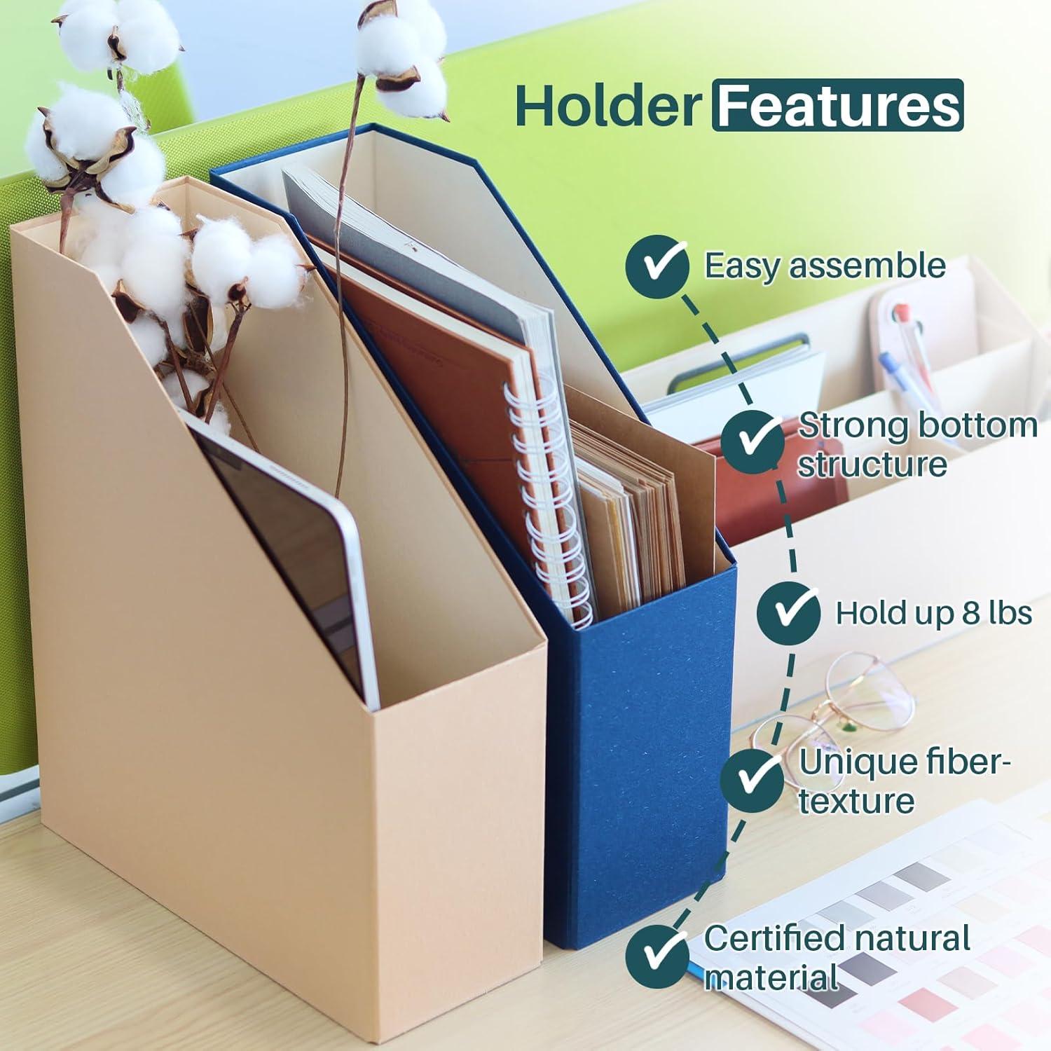 Soporte de Revistas LifeSto Azul Clásico 4 Piezas Cartón