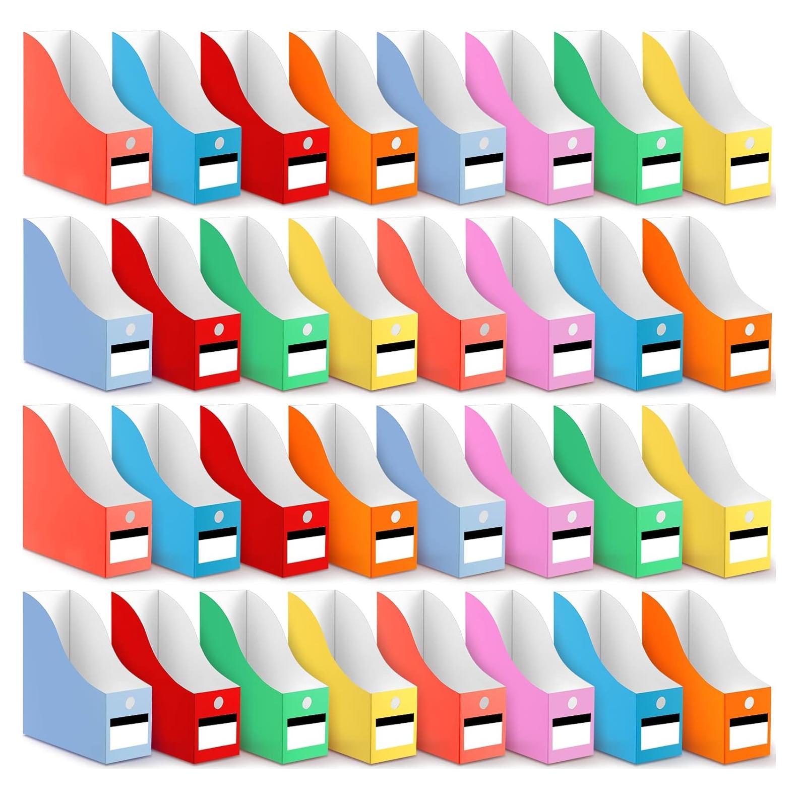 Jutom Soportes para Revistas 32 Pcs Cartón Plegables 25x24x10 cm