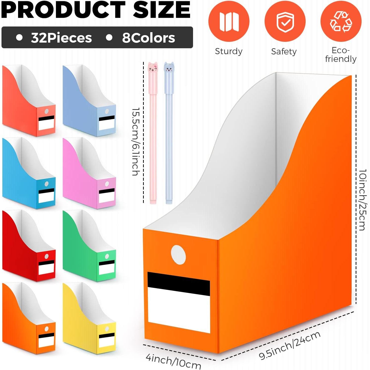 Jutom Soportes para Revistas 32 Pcs Cartón Plegables 25x24x10 cm