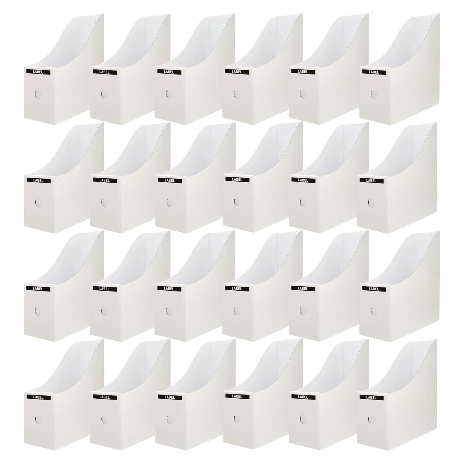 24 Soportes de Revistas Limitliho de Cartón Blanco 26,9 cm