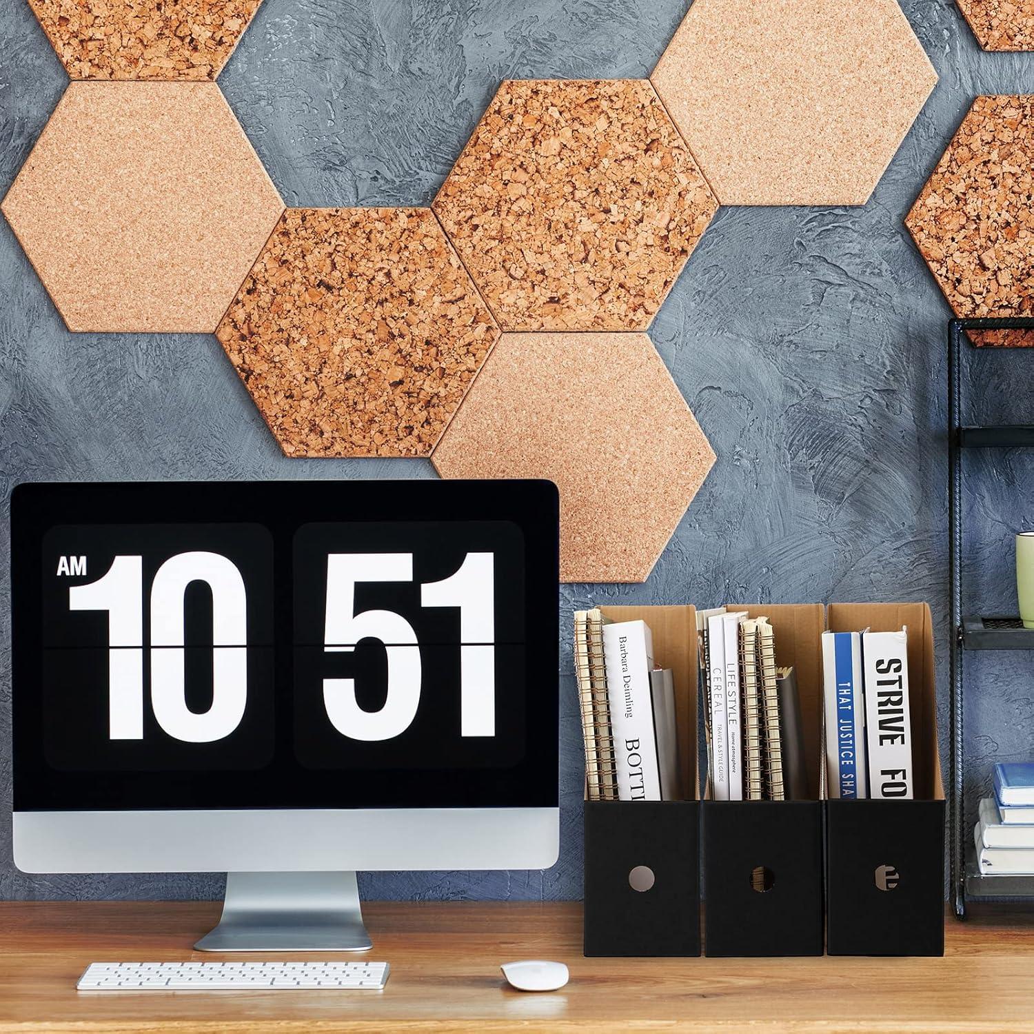 Soportes de Revistas de Cartón Thenshop 24 Pcs Negro